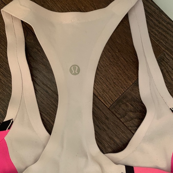 🍋Lululemon Cool Racerback Surf Bonded Tank - parfait pink / black - Picture 3 of 5